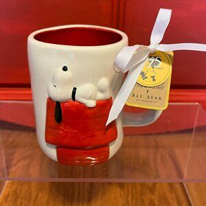 NWT SNOOPY Rae Dunn Mug HOME SWEET HOME 75 years DOUBLE SIDED